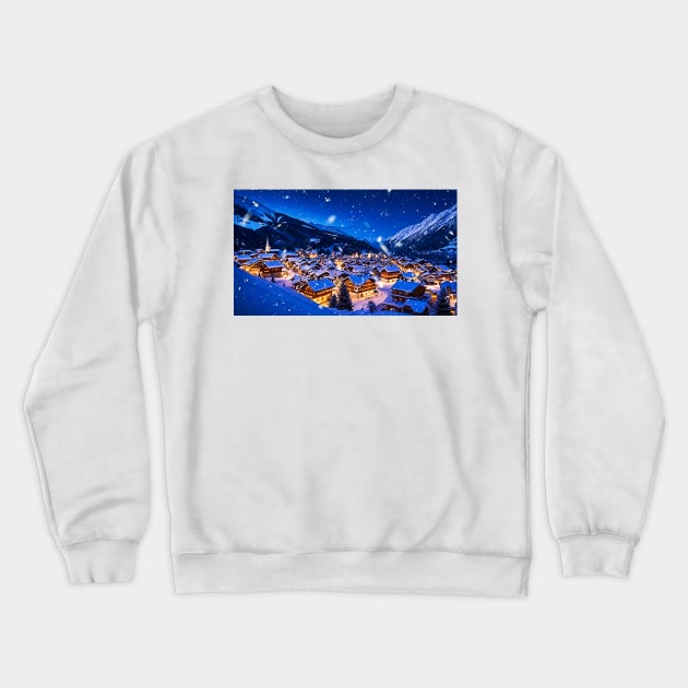 Christmas Village Crewneck Sweatshirt by Graz-Photos